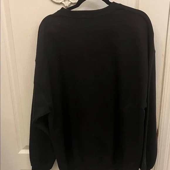 Fashion Black Sweatshirt with Tan Bow Design. - Picture 3 of 3